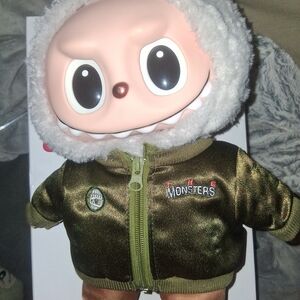 Unknown Brand Kids Plush Monster Jacket Toy in Olive Green